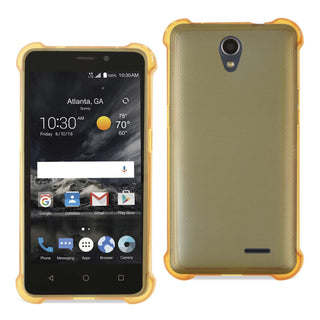 Case Designed For ZTE Maven 2 / Chapel (Z831) Clear Bumper With Air Cushion Protection In Clear Gold