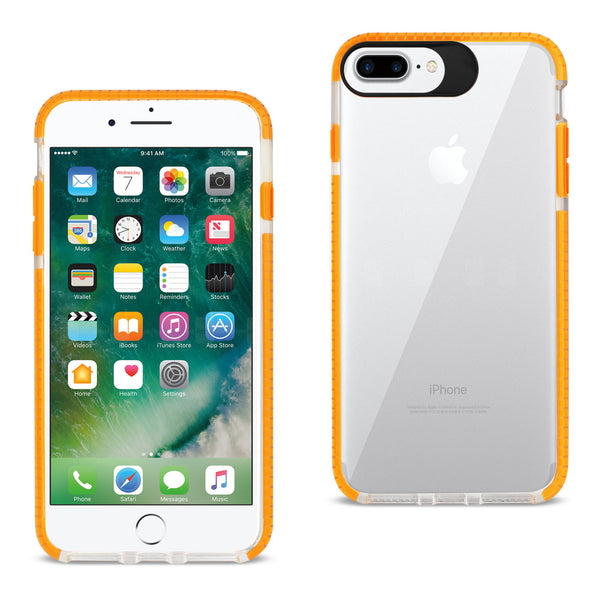 Case Designed For iPhone 8 Plus / 7 Plus Soft Transparent TPU In Clear Orange
