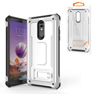 Case Designed For LG Stylo 4 With Kickstand In Silver