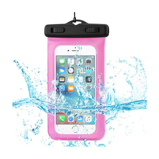 Case Designed For Waterproof For 4.7 Inches Devices With Floating Adjustable Wrist Strap In Hot Pink