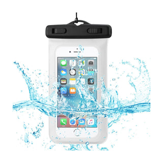 Case Designed For Waterproof For 4.7 Inches Devices With Floating Adjustable Wrist Strap In White