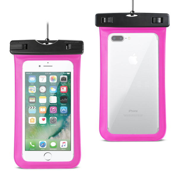 Case Designed For Waterproof For iPhone 6 Plus / 6S Plus / 7 Plus Or 5.5 Inch Devices With Wrist Strap In Pink
