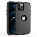 Apple iPhone 12, 12 Pro Hard Shell Armor Case - Black