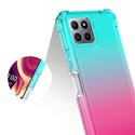 Case for Boost Celero 5G Plus with Temper Glass Screen Protector Full-Body Rugged Protection - Pink / Teal