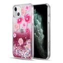 Case for Apple iPhone 14 Plus (6.7") Luxmo Waterfall Fusion Liquid Sparkling Flowing Sand - Les Pivoines