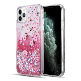 Case for Apple iPhone 14 Pro Max (6.7") Luxmo Waterfall Fusion Liquid Sparkling Flowing Sand - Sakura