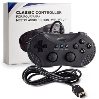 Classic Controller for Nintendo Wii / Wiiu / Nes Classic Edition (Nes Mini)	Classic Console Gamepad Gaming Pad Joypad for Nintendo Wii Wii U -- Black