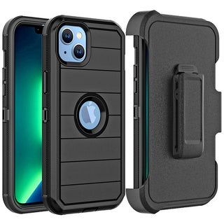 Apple iPhone 14 Case Rugged Drop-proof TPU with Rotatable Holster Clip Combo - Black