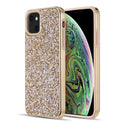 Apple iPhone 14 Plus Case Rugged Drop-proof Diamond Platinum Bumper with Electroplated Frame - Gold