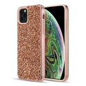 Apple iPhone 14 Pro Case Rugged Drop-proof Diamond Platinum Bumper with Electroplated Frame - Rose Gold