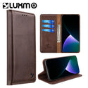Case for Apple iPhone 14 Plus (6.7") The Luxury Gentleman Magnetic Flip Leather Wallet - Brown