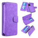 Apple iPhone 14 Plus Case Detachable Rugged Drop-proof Flip Wallet - Purple