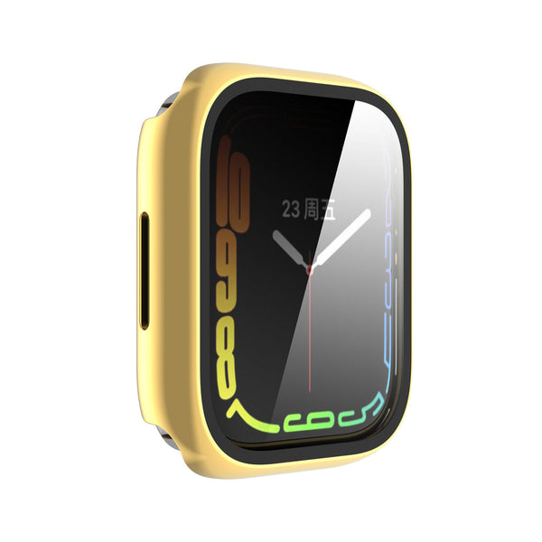 Case for Apple Watch Series 7 45mm Tempered Glass Shockproof Full Cover - Gold