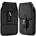 Universal Case Rugged Drop-proof 6.3" Large Nylon Vertical Pouch with Front Buckle - Black