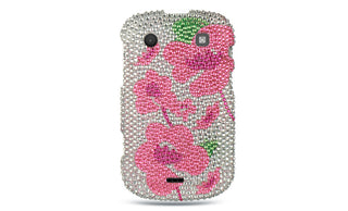BlackBerry Bold Touch 9900, Bold Touch 9930 Case Rugged Drop-proof Diamond Silver with Pink Begonia