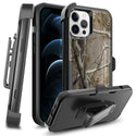 Apple iPhone 13 Pro Max Case Rugged Drop-proof Heavy Duty TPU with Extra Impact Absorption Corner Protection & Rotatable Holster Clip - Outdoor Nature Tree