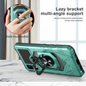 Case for AT&T Maestro 3 Military Grade Ring Car Mount Kickstand with Tempered Glass Hybrid Hard PC Soft TPU Shockproof Protective - Teal