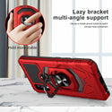 Case for AT&T Maestro 3 Military Grade Ring Car Mount Kickstand with Tempered Glass Hybrid Hard PC Soft TPU Shockproof Protective - Eed