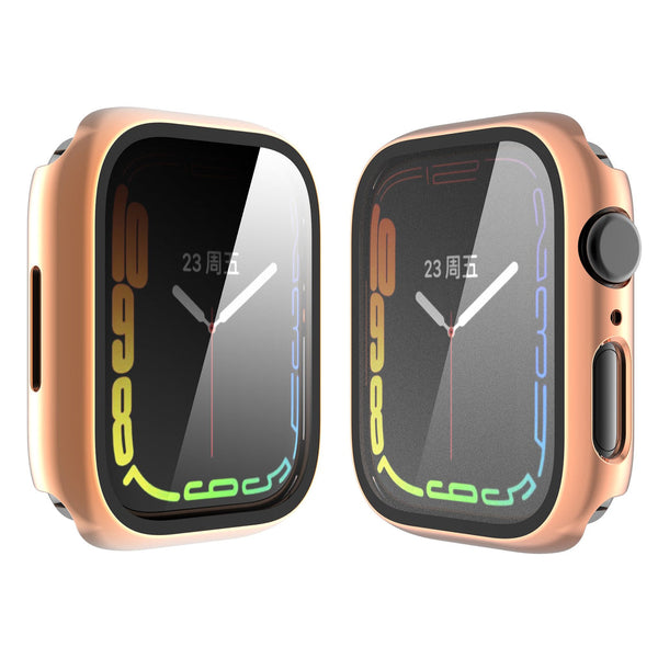Case for Apple Watch Series 7 41mm Tempered Glass Shockproof Full Cover - Rose Gold