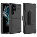 Samsung Galaxy S23 Ultra Case Rugged Drop-proof TPU with Rotatable Holster Clip Combo - Black