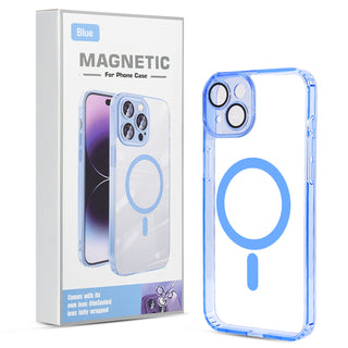 Case For iPhone 15 (6.1") The Everyday Compatible with Magsafe Protective Transparent With Precise Camera Lens Cover Protection And Full Retail Ready Packaging - Blue Transparent