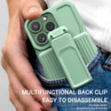 Apple iPhone 14 Pro Max Case Rugged Drop-Proof with Clip-On Holster & Camera Opening - Dark Green