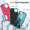 Apple iPhone 14 Case Rugged Drop-Proof with Kickstand - Pink / Teal