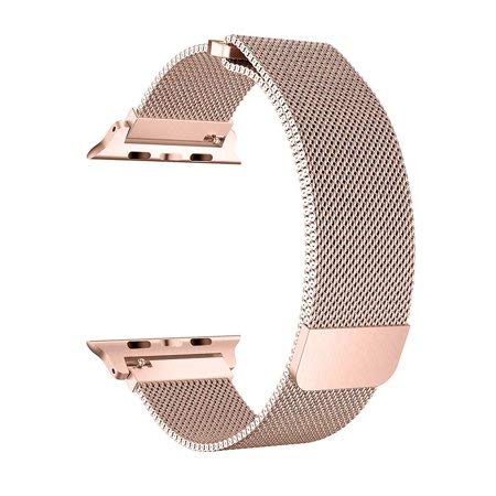 Stainless Steel Mesh Milanese Loop for Apple Watch Band 41 / 40 / 38mm Adjustable Magnetic Closure Replacement Apple Watch Band for Apple Watch Series 4 3 2 1 (41 / 40 / 38mm Rose Gold)