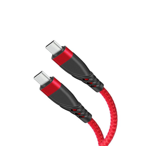 Universal 60W Pd Type-C To Type-C 3 Feet Super Fast Charging Data Cable with Retail Packaging - Black