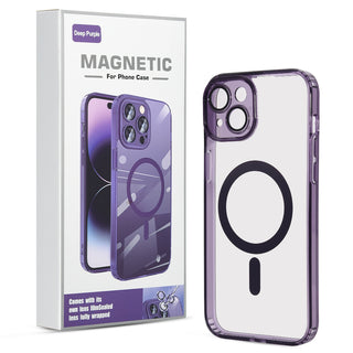 Case For iPhone 15 (6.1") The Everyday Compatible with Magsafe Protective Transparent With Precise Camera Lens Cover Protection And Full Retail Ready Packaging - Purple Transparent
