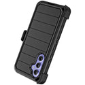 Case for Samsung Galaxy A54 5G Marshall Series PC + TPU Hybrid Dual Protective with Rotatable Holster Combo Clip - Black
