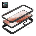 Samsung Galaxy S23 Plus Case Rugged Drop-Proof Clear TPU Bumper with Hard Clear Back - Black