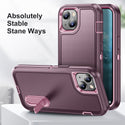 Apple iPhone 14 Case Rugged Drop-Proof with Kickstand - Lavender / Rose