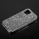 Apple iPhone 14 Plus Case Rugged Drop-Proof Diamond Platinum Bumper with Electroplated Frame - Black