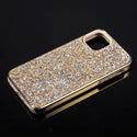 Apple iPhone 14 Case Rugged Drop-Proof Diamond Platinum Bumper with Electroplated Frame - Gold