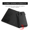 Case for Apple iPhone 14 Pro (6.1") The Luxury Gentleman Magnetic Flip Leather Wallet - Black