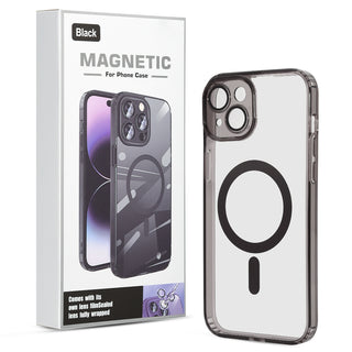 Case For iPhone 14 (6.1") The Everyday Compatible with Magsafe Protective Transparent With Precise Camera Lens Cover Protection And Full Retail Ready Packaging - Black Transparent