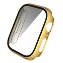 Case for Apple Watch Series 7 41mm Tempered Glass Shockproof Full Cover - Gold