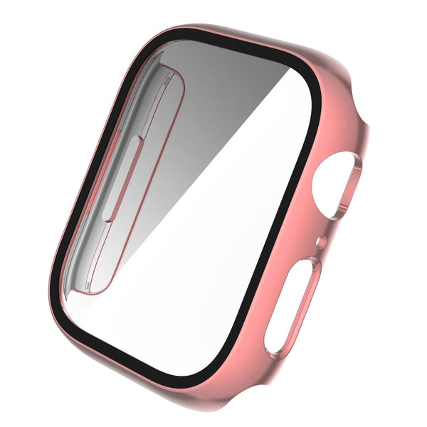 Case for Apple Watch Series 7 41mm Tempered Glass Shockproof Full Cover - Pink