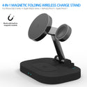 Travelpal Multipurpose Foldable 4-In-1 Magnetic MagSafe Compatible Wireless Charger - Black