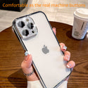Case for Apple iPhone 14 (6.1") - Rose Gold Radiant Series Transparent Clear Case With Diamond Full Camera Lens Raised Protection