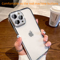 Case for Apple iPhone 14 Pro (6.1") - Silver Radiant Series Transparent Clear Case With Diamond Full Camera Lens Raised Protection