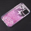 Case for Apple iPhone 14 Plus (6.7") Luxmo Waterfall Fusion Liquid Sparkling Flowing Sand - Butterfly Melody