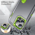 Apple iPhone 14 Pro Max Case Rugged Drop-Proof with Kickstand - Grey / Lime Green