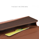 Luxmo Small Size 5 Inch 5.75 x 3 x 0.5 Horizontal Universal Leather Pouch - Brown