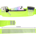 Liquid Skin Super Slim Atheletic Fabric Running Belt with Large Phone Pocket & Keys / Headset Holder Waist Pack for Hiking Running Fitness Glow In Dark - Fluorescence Yellow