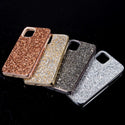 Apple iPhone 14 Case Rugged Drop-Proof Diamond Platinum Bumper with Electroplated Frame - Black
