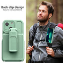 Apple iPhone 14 Case Rugged Drop-Proof with Clip-On Holster & Camera Opening - Black