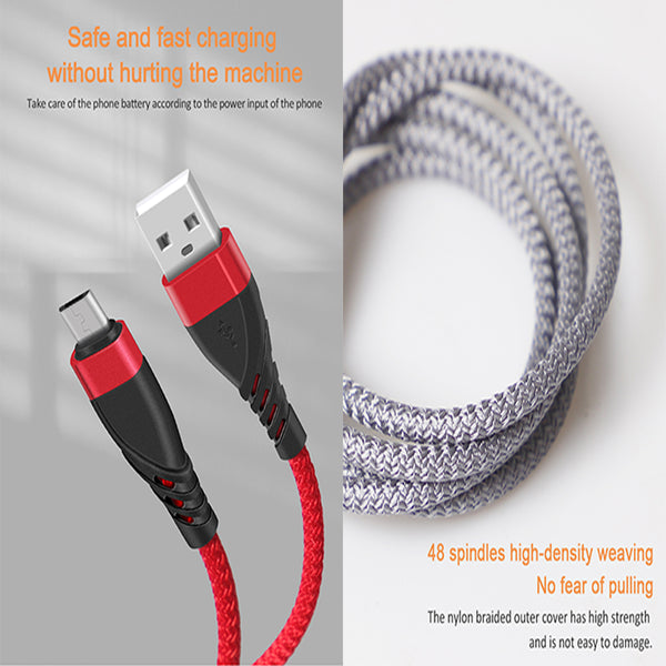 Universal USB Type-C 3 Feet Super Fast Charging Data Cable with Retail Packaging - Red