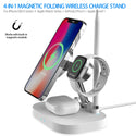 Travelpal Multipurpose Foldable 4-In-1 Magnetic MagSafe Compatible Wireless Charger - White